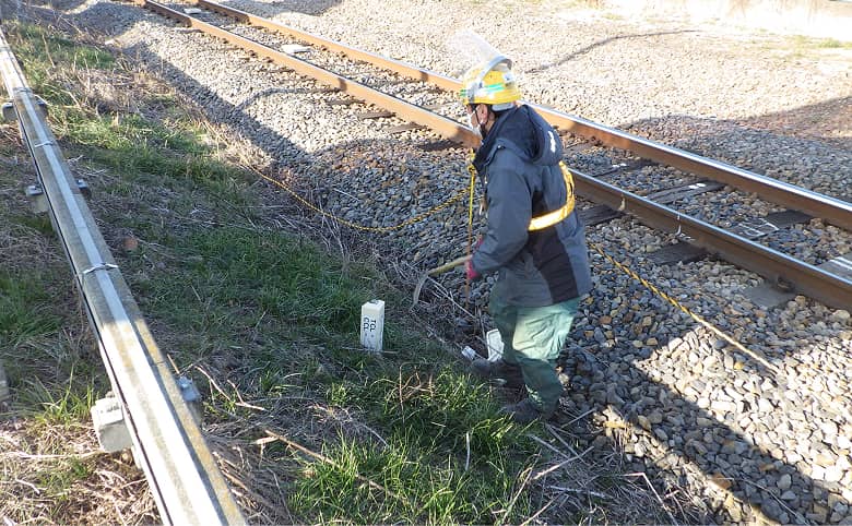 軌道工事の教育・訓練の様子